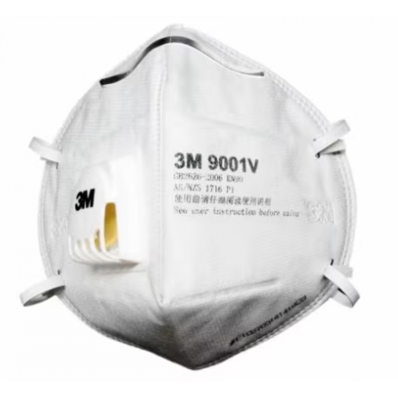 3M P1 經濟型耳掛式拋棄式口罩 9001V, KN90, 25 個/盒, 10 盒/箱